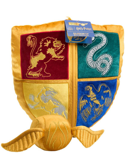 Harry Potter - Quidditch Crest & Golden Snitch Cushion with Plush Figure